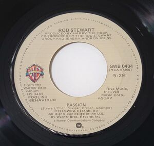 Rod Stewart 45 RPM "Passion / Somebody Special" Warner Bros. NM Rock '80s